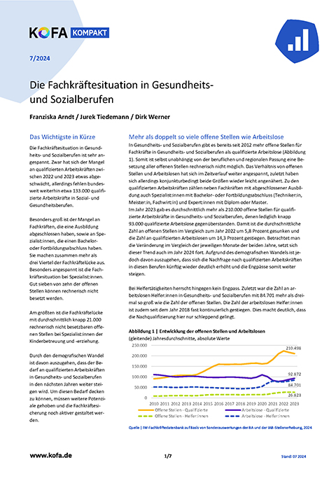 Bild für Die Fachkräftesituation in Gesundheits- und Sozialberufen