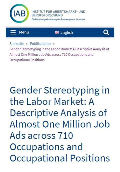 Bild für Gender Stereotyping in the Labor Market